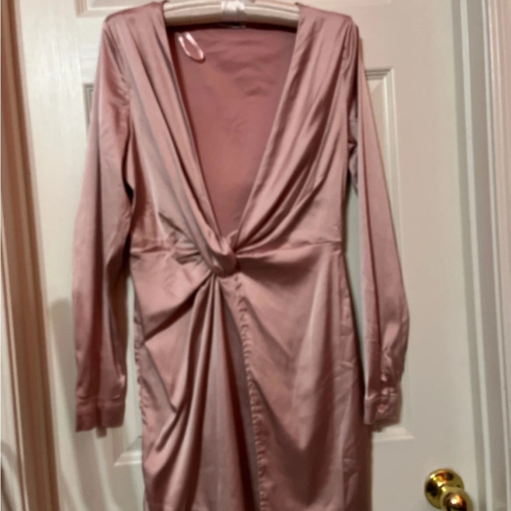 Fashion Nova Pink Asymmetrical Dress